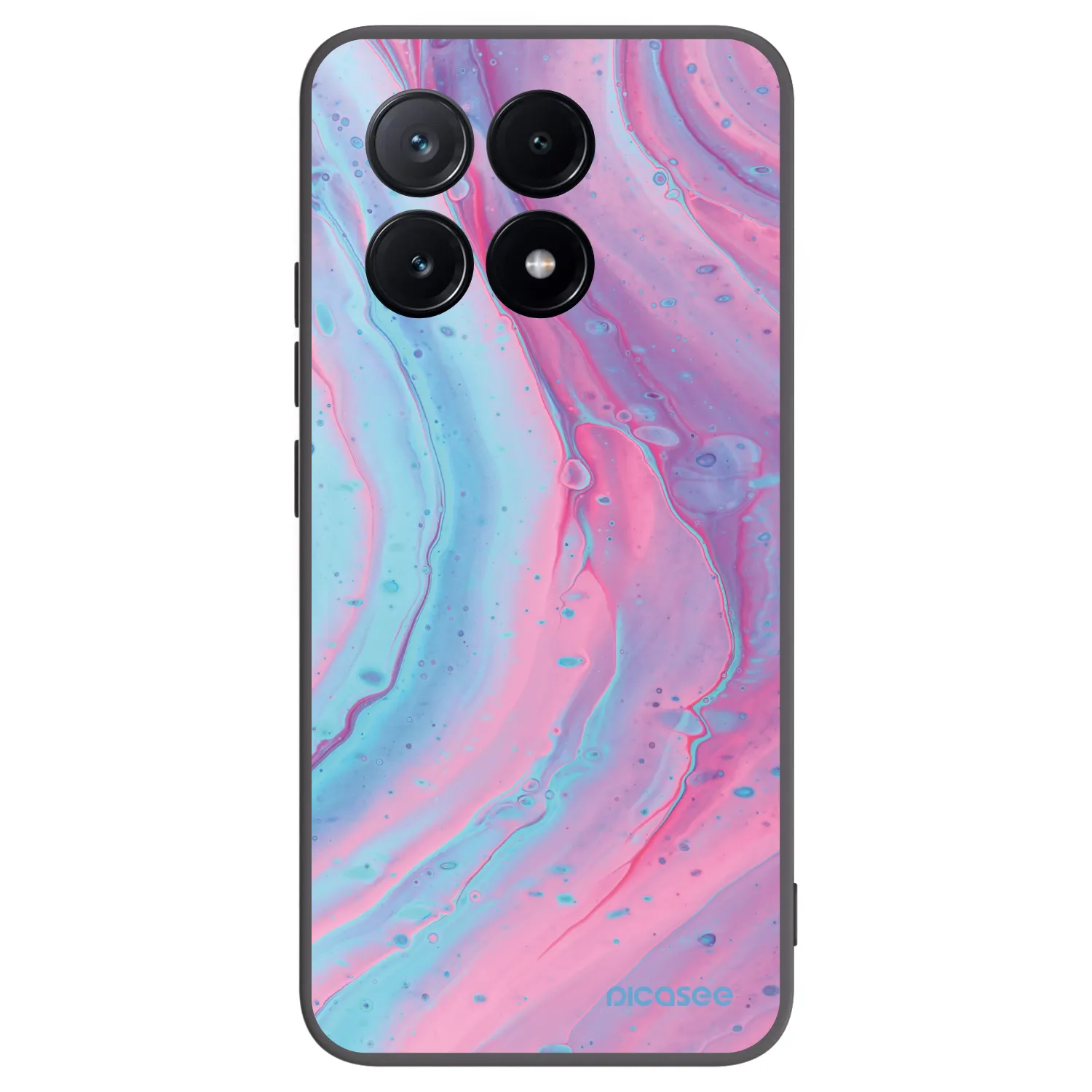Picasee silikonski črni ovitek za Xiaomi Poco X6 Pro - Pink liquid