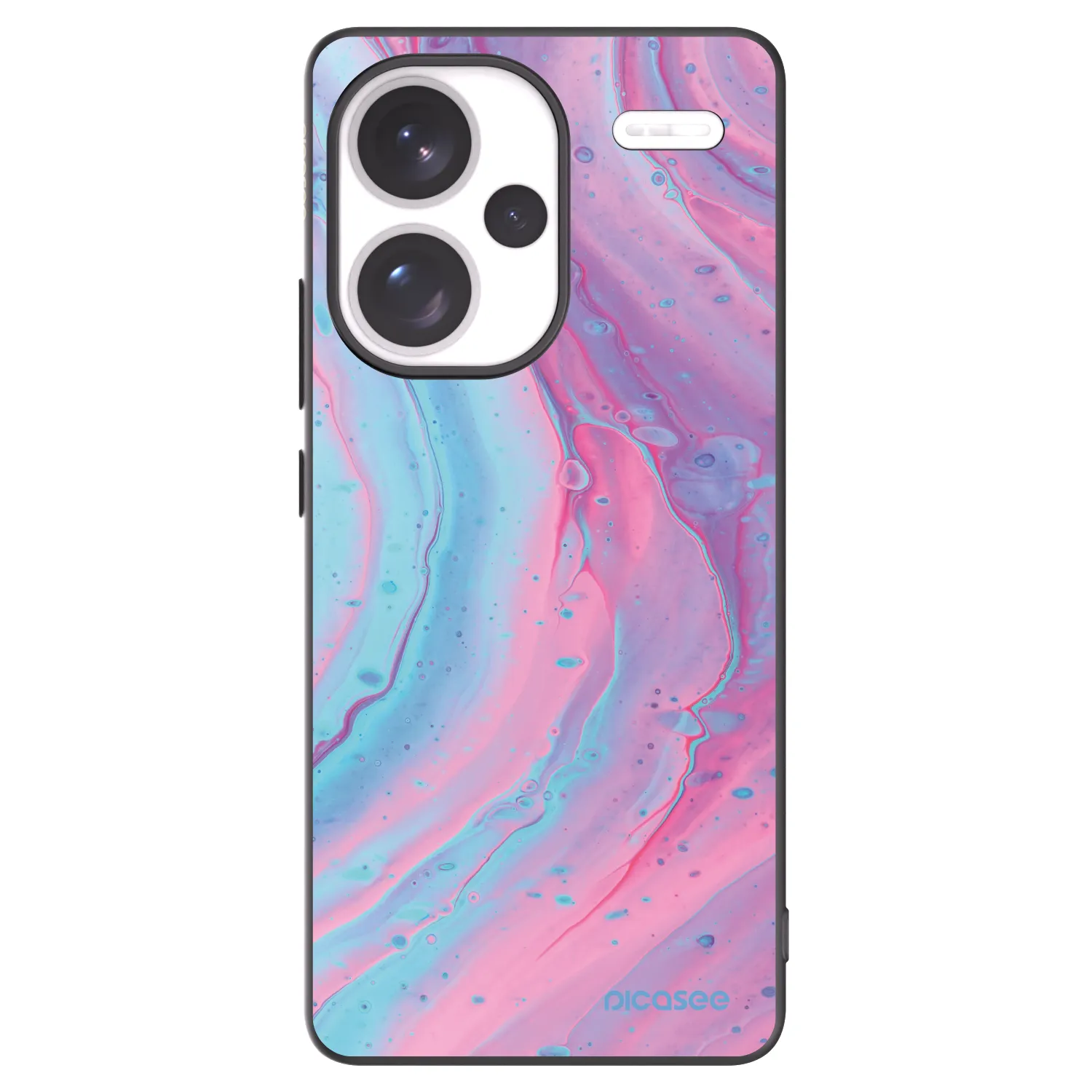 Picasee silikonski črni ovitek za Xiaomi Redmi Note 13 Pro+ 5G - Pink liquid