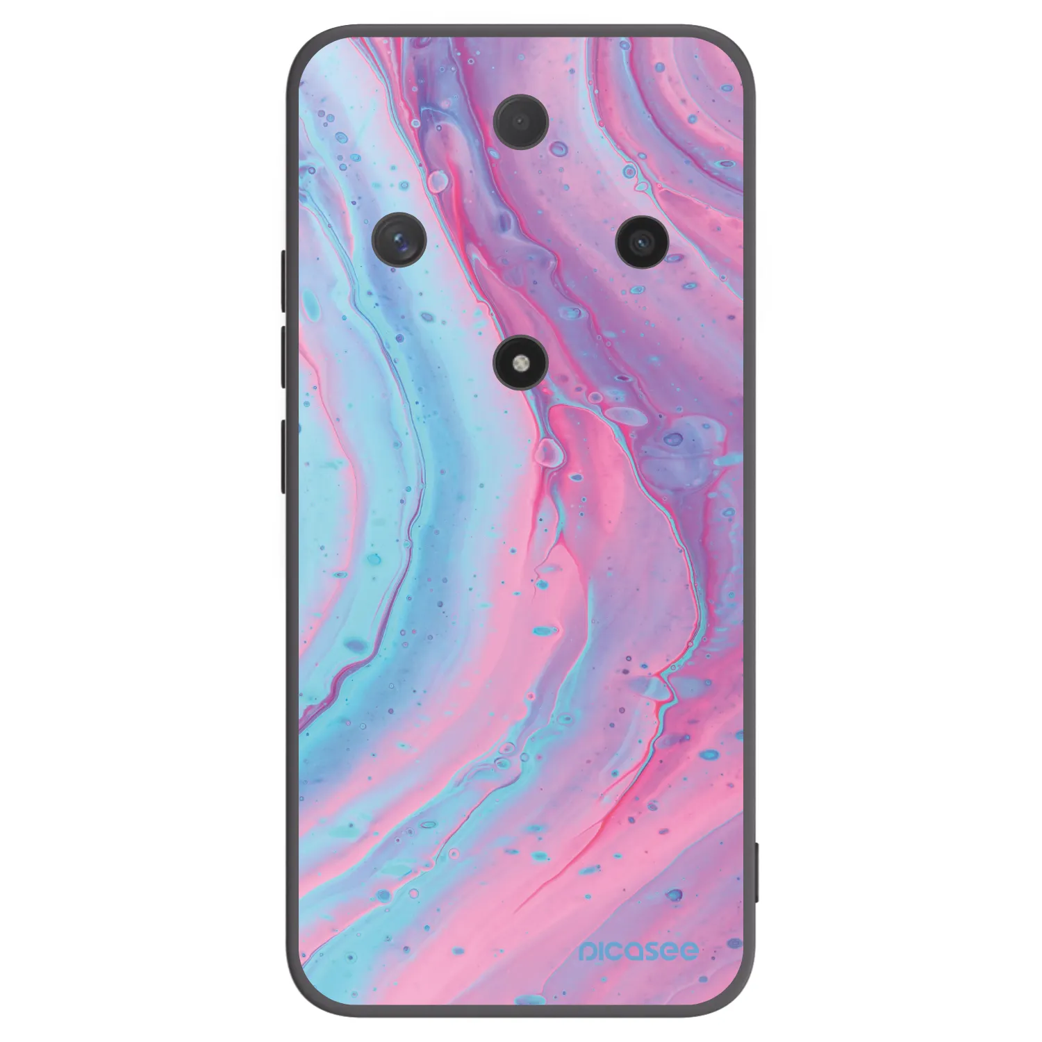 Picasee silikonski črni ovitek za Honor Magic6 Lite 5G - Pink liquid