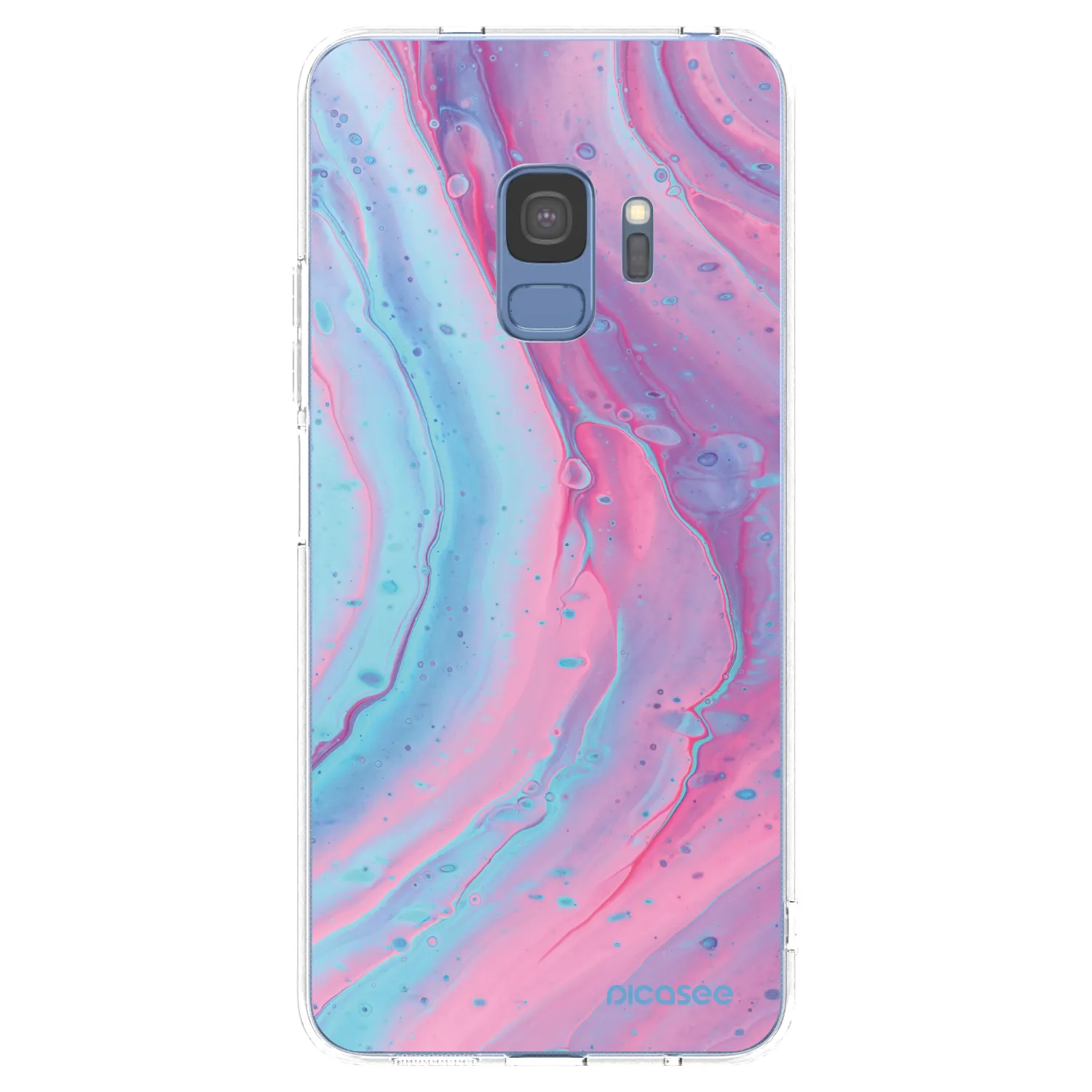 Picasee silikonski prozorni ovitek za Samsung Galaxy S9 G960F - Pink liquid
