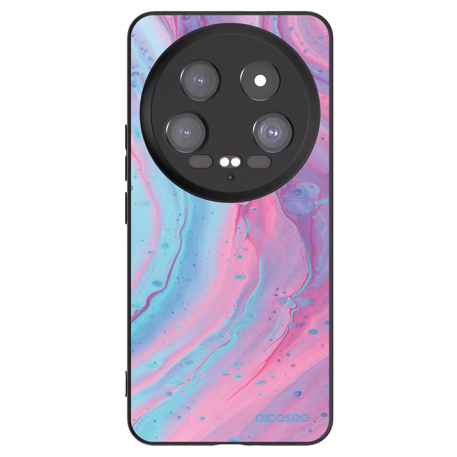 Picasee silikonski črni ovitek za Xiaomi 14 Ultra - Pink liquid