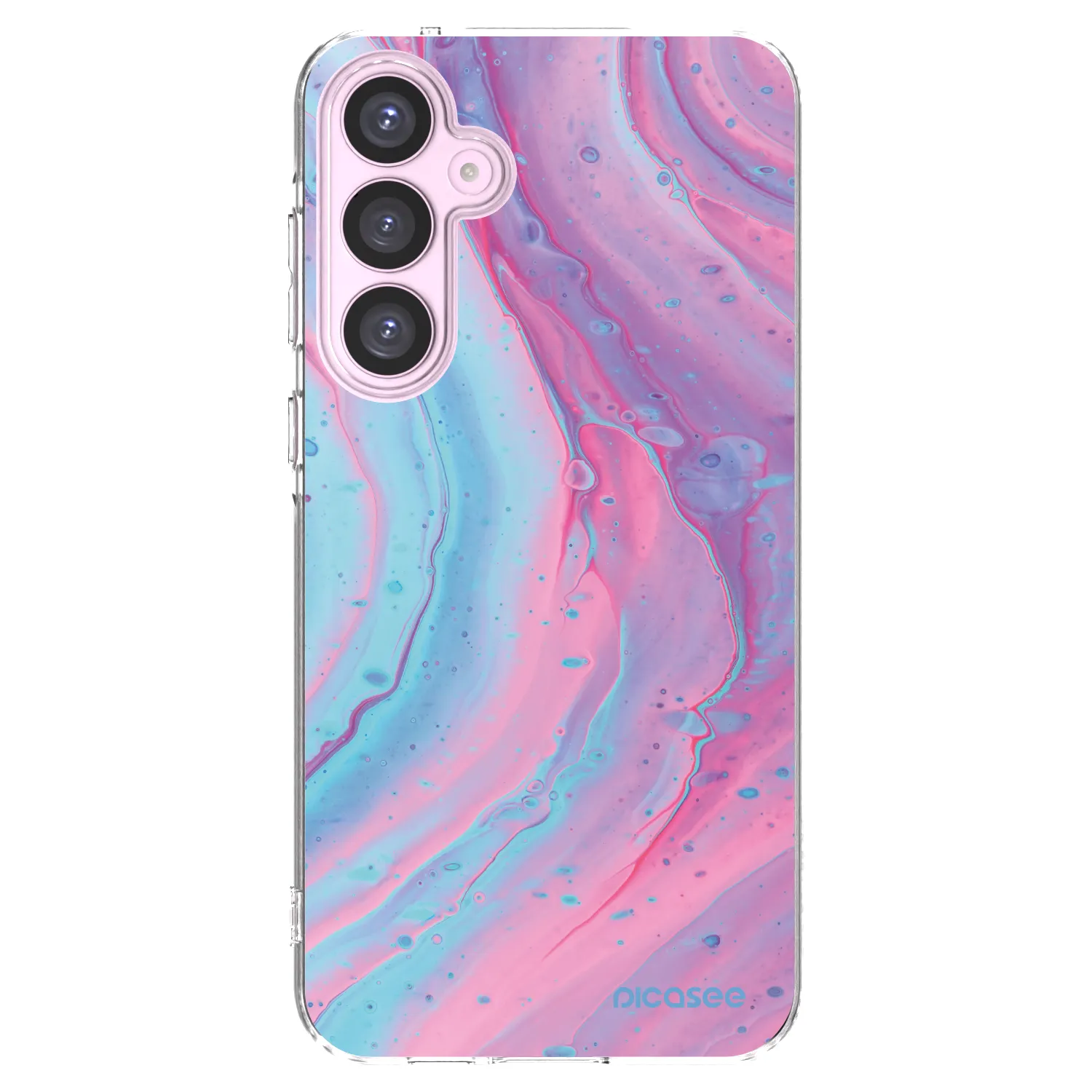 Picasee silikonski prozorni ovitek za Samsung Galaxy A55 5G A556B - Pink liquid