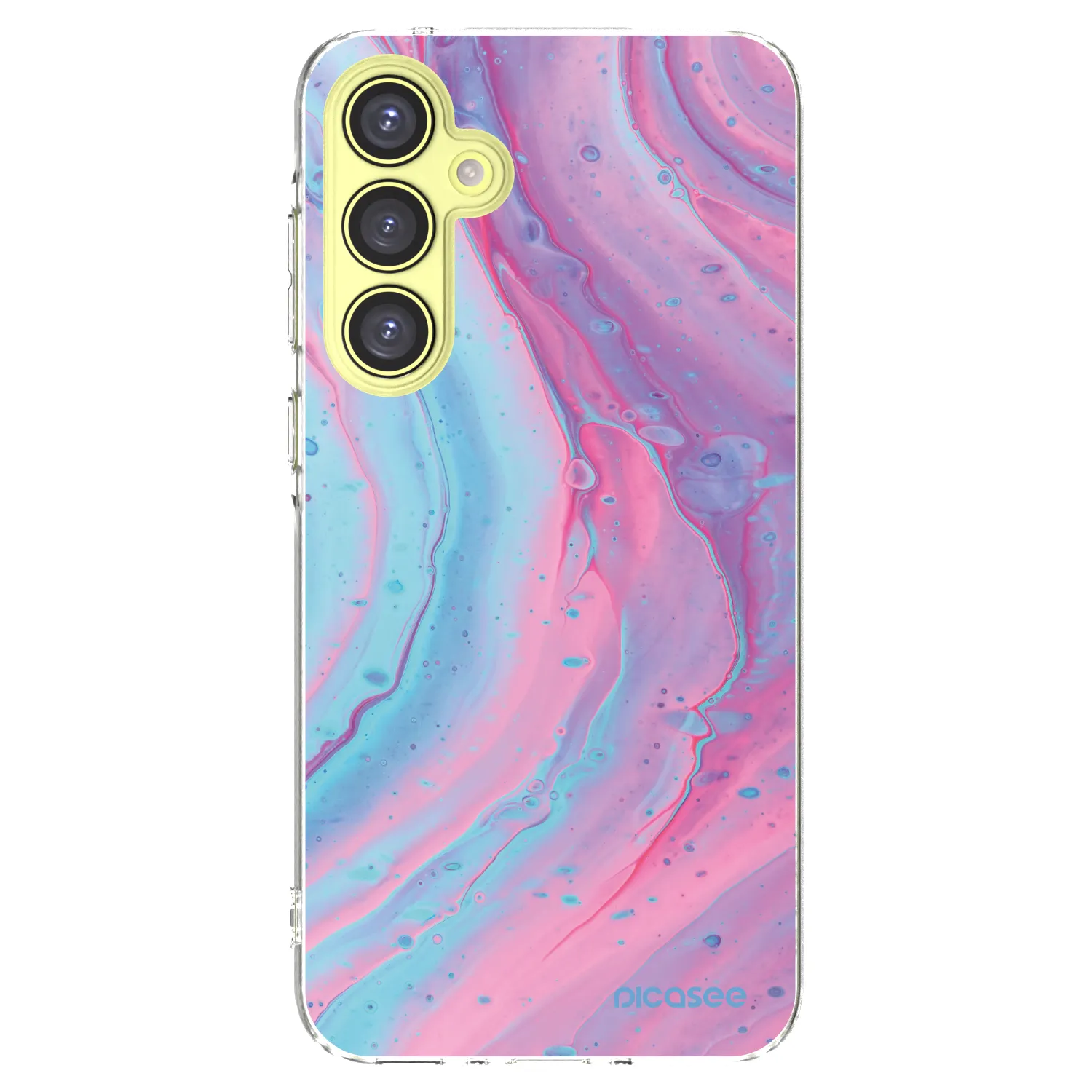 Picasee silikonski prozorni ovitek za Samsung Galaxy A35 5G A356B - Pink liquid