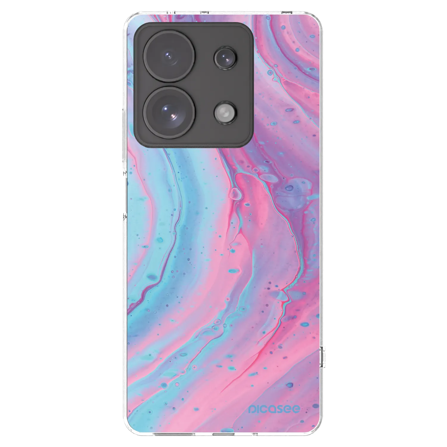 Picasee silikonski prozorni ovitek za Xiaomi Redmi Note 13 Pro 4G - Pink liquid