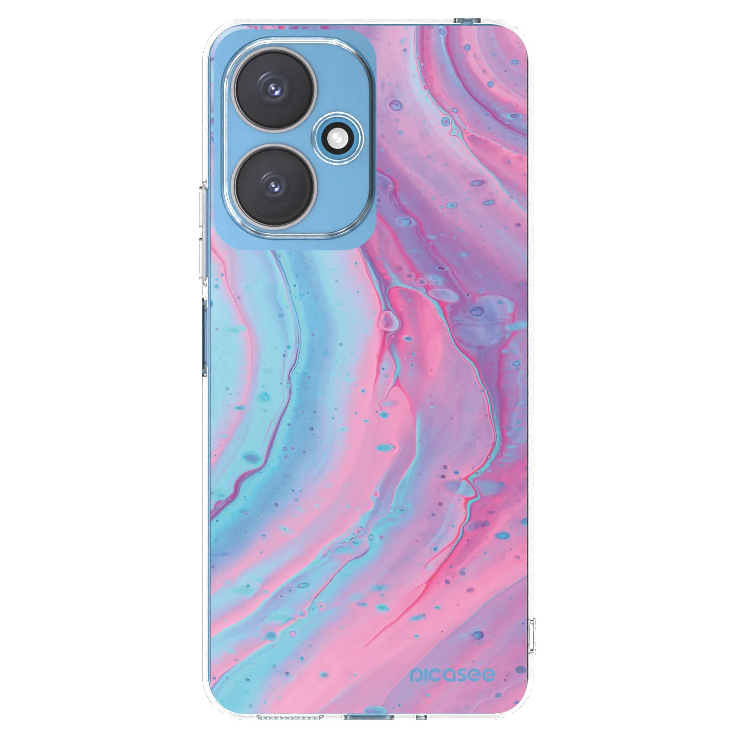 Picasee silikonski prozorni ovitek za Xiaomi Redmi 13C 5G - Pink liquid