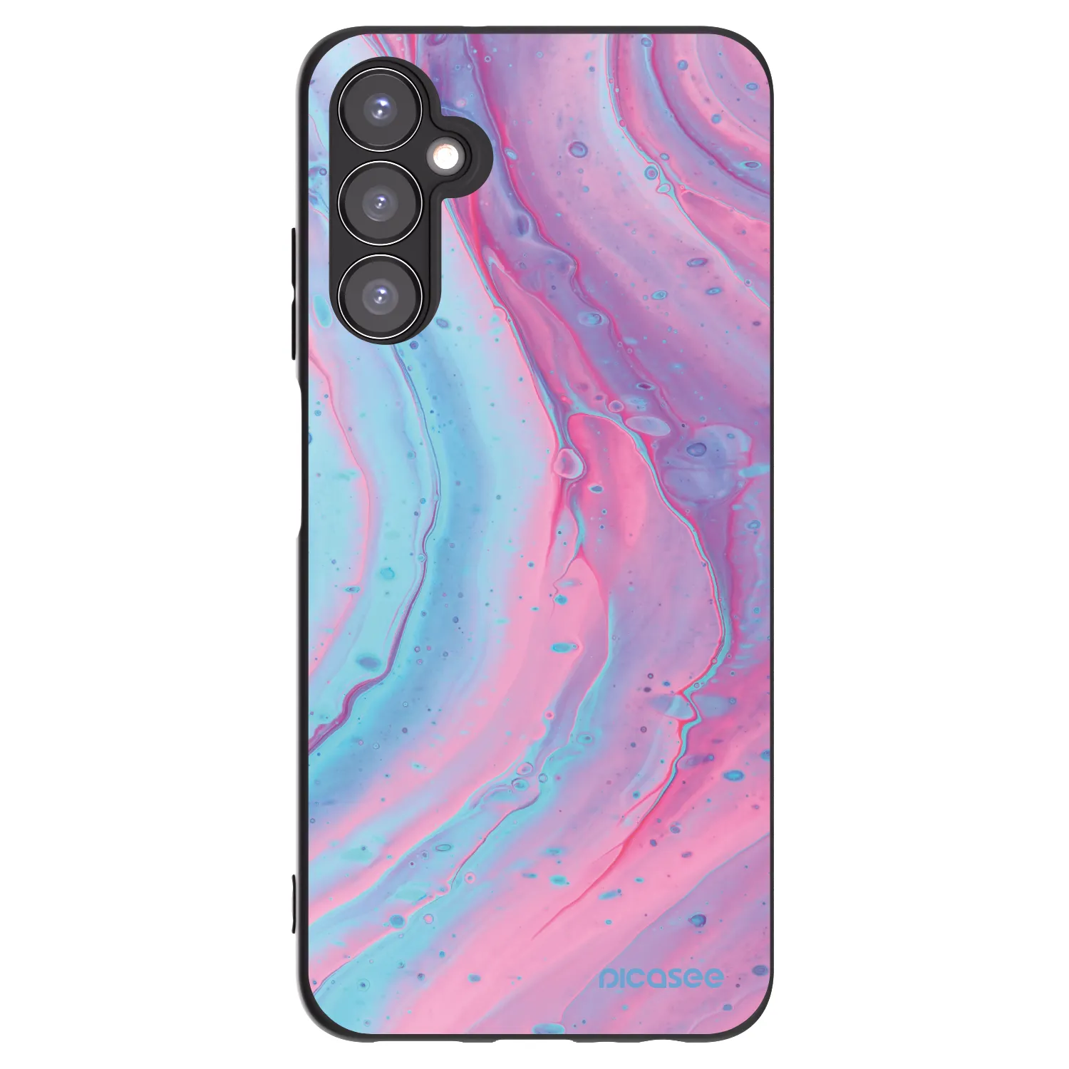 Picasee silikonski črni ovitek za Samsung Galaxy A05s A057G - Pink liquid