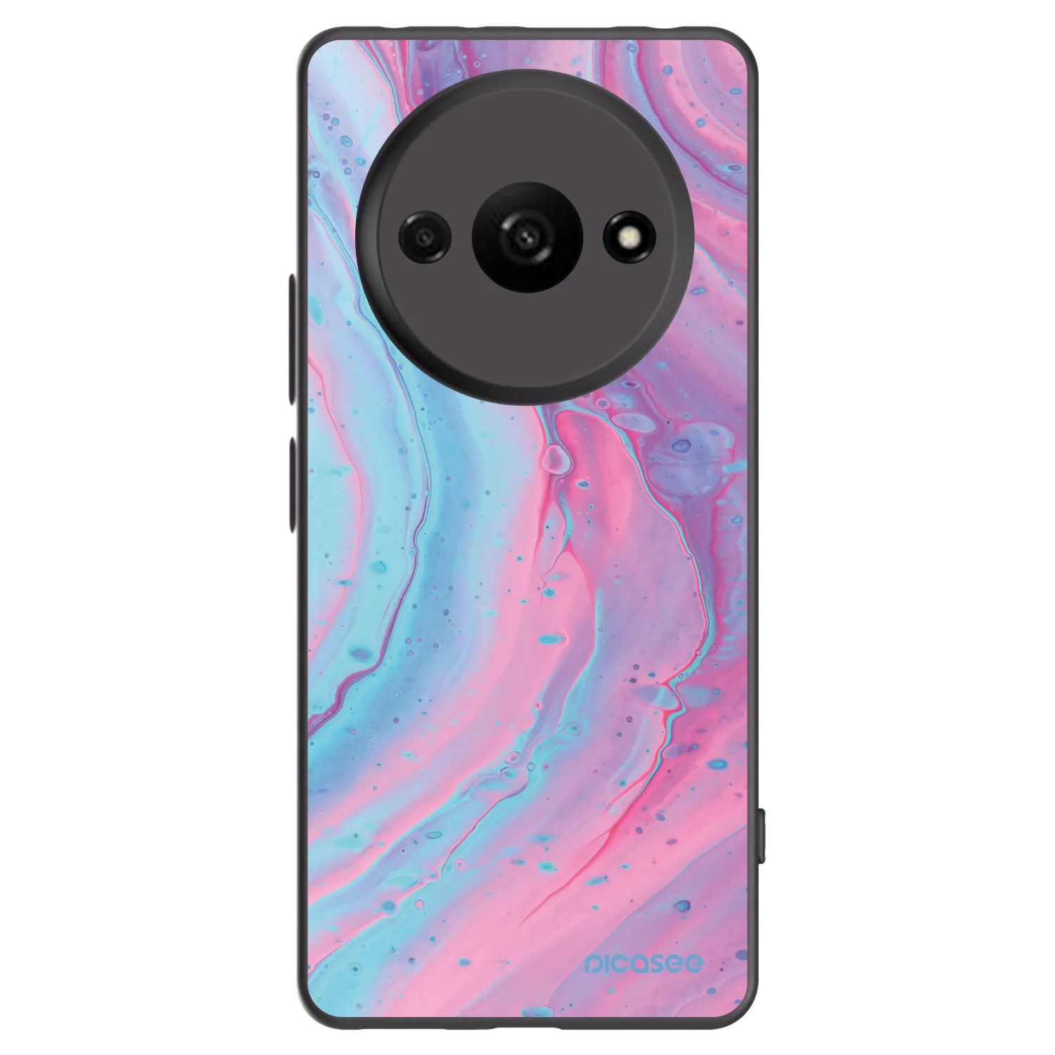 Picasee silikonski črni ovitek za Xiaomi Redmi A3 - Pink liquid
