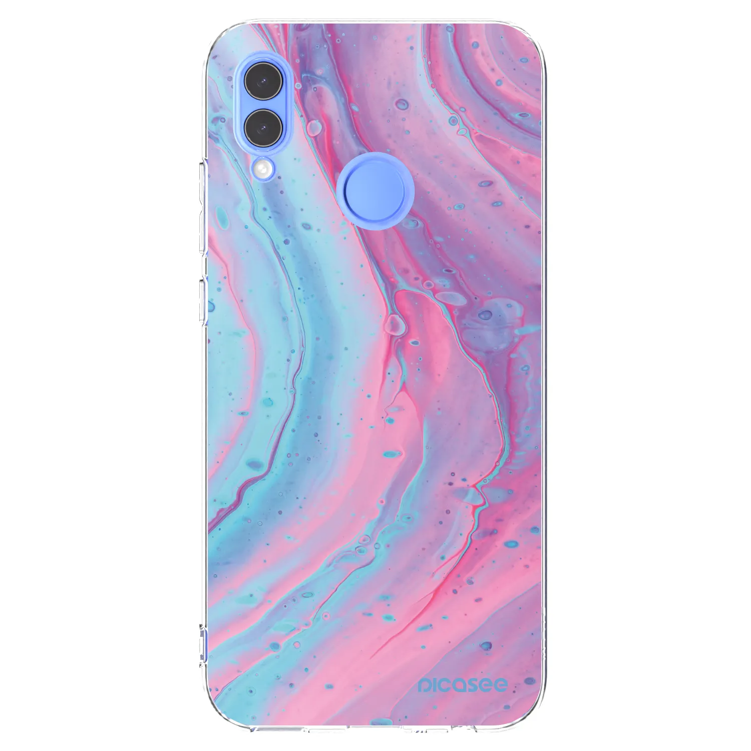 Picasee silikonski prozorni ovitek za Huawei P Smart 2019 - Pink liquid