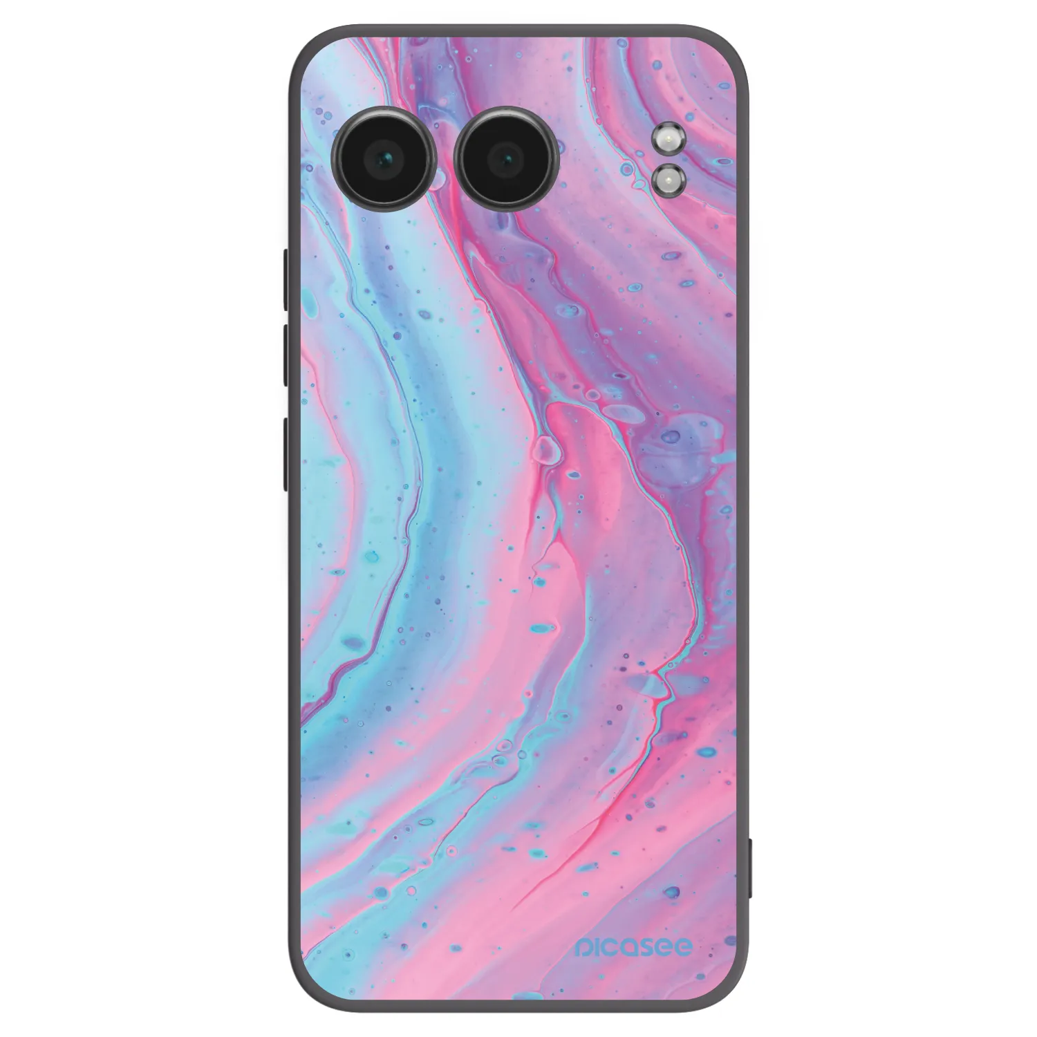 Picasee silikonski črni ovitek za OnePlus Nord 4 - Pink liquid