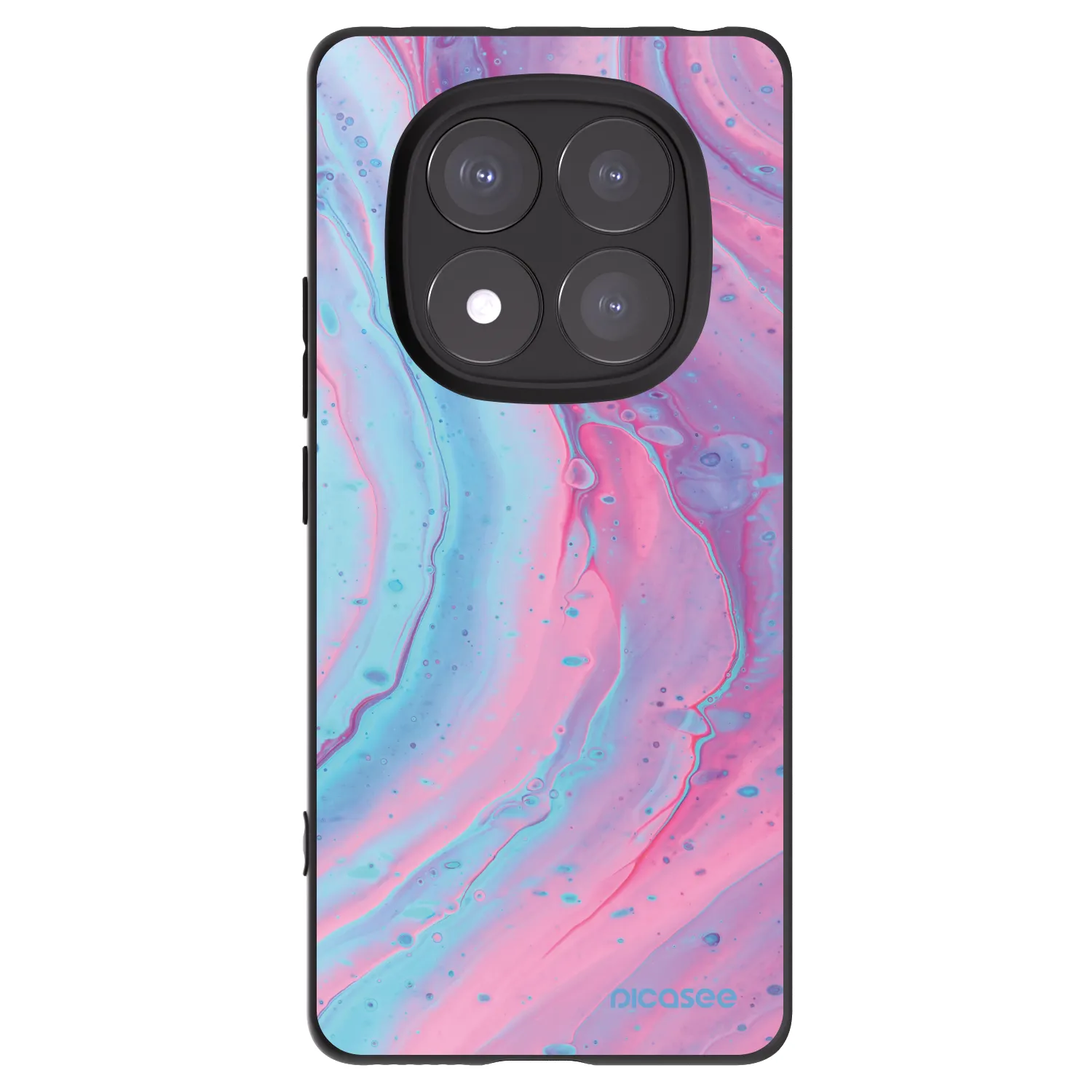 Picasee silikonski črni ovitek za Xiaomi Redmi Note 14 Pro 5G - Pink liquid