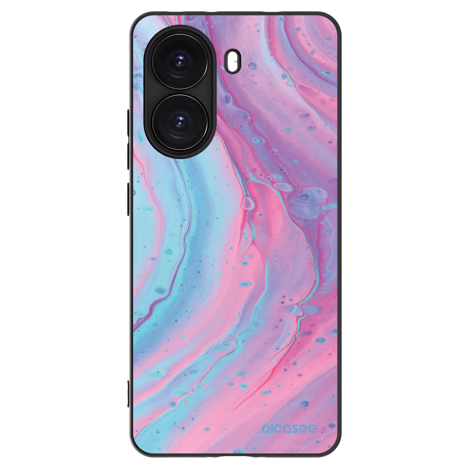 Picasee silikonski črni ovitek za Xiaomi Poco X7 Pro 5G - Pink liquid