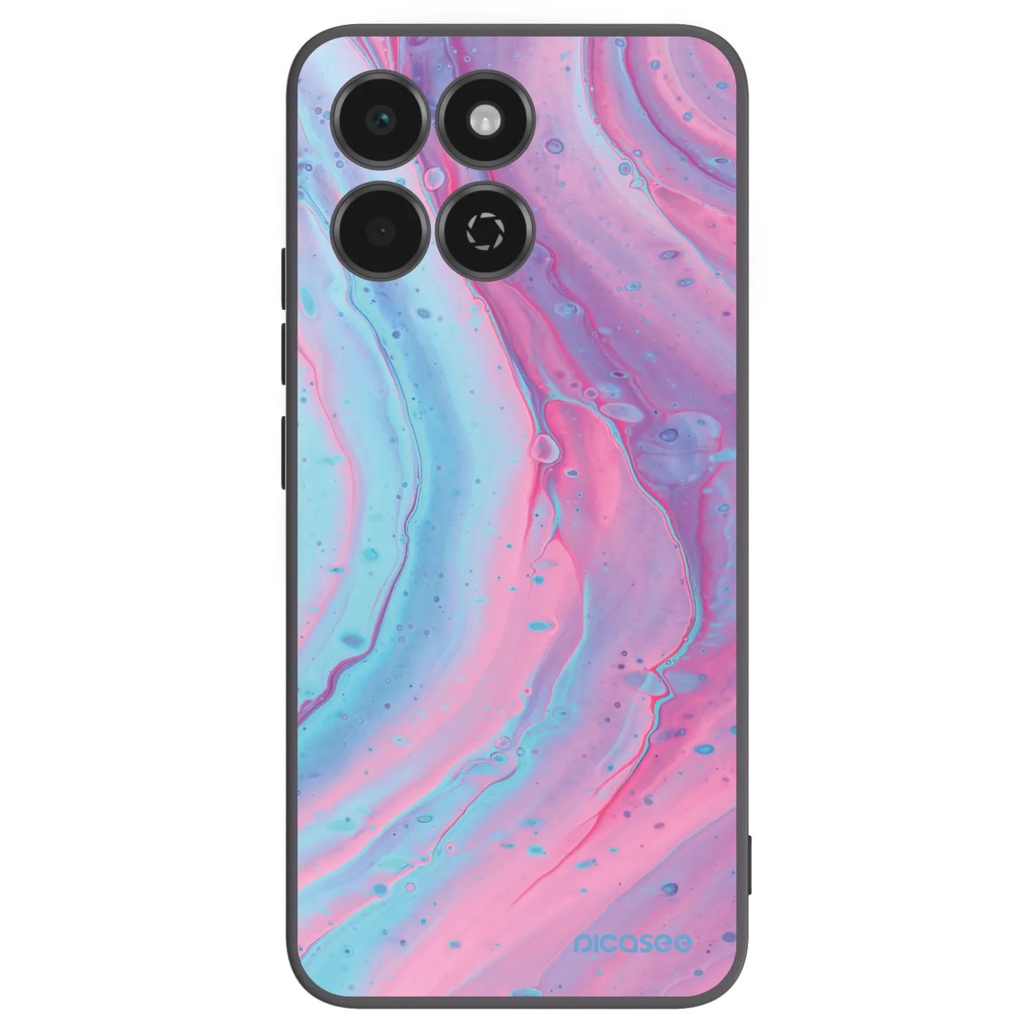 Picasee silikonski črni ovitek za Honor 200 Smart 5G - Pink liquid
