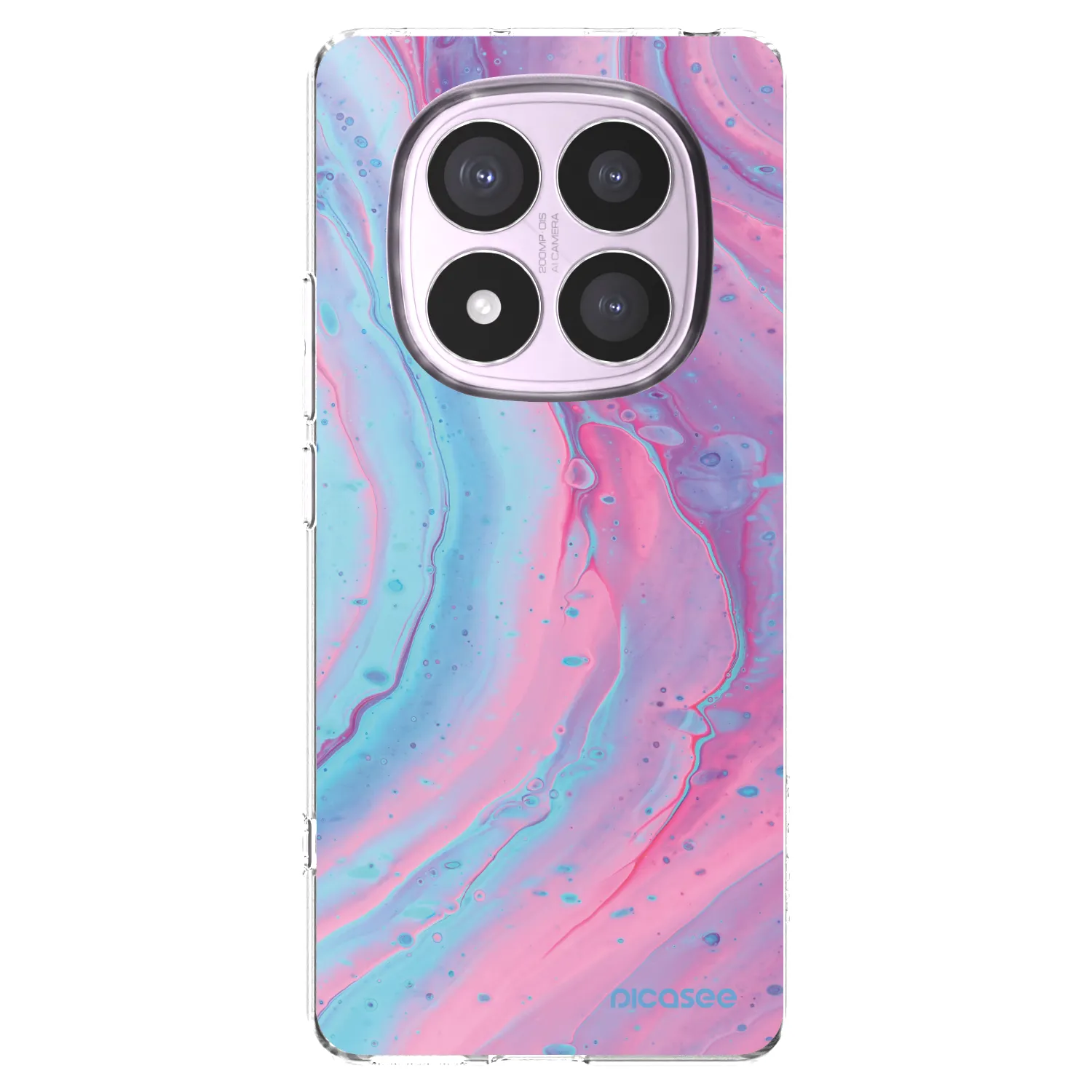 Picasee silikonski prozorni ovitek za Xiaomi Redmi Note 14 Pro 4G - Pink liquid