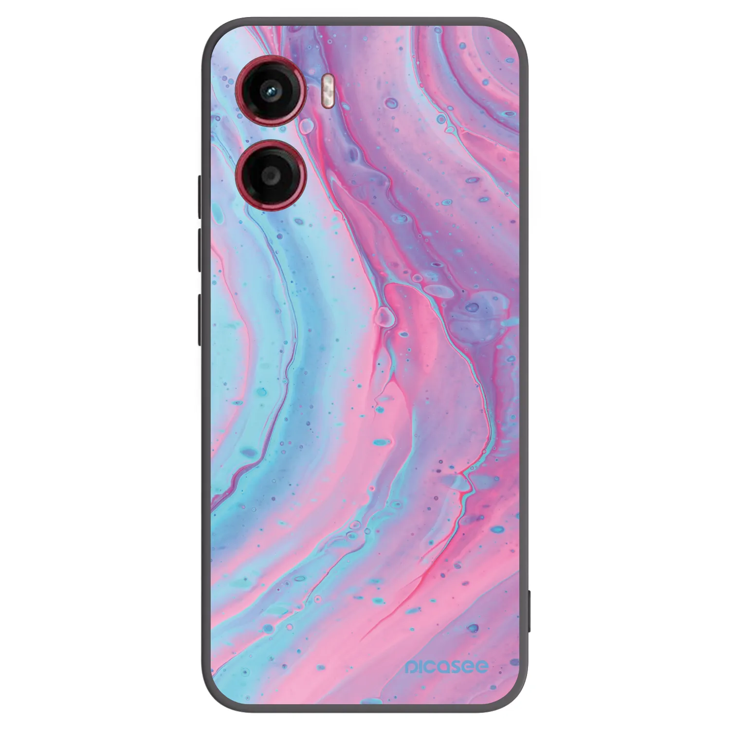 Picasee silikonski črni ovitek za Motorola Moto G05 - Pink liquid