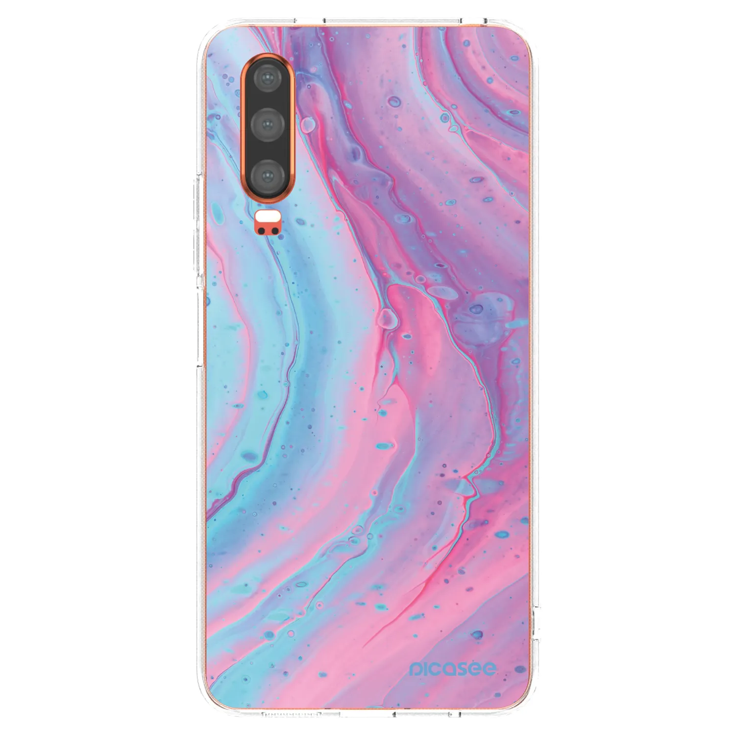 Picasee silikonski prozorni ovitek za Huawei P30 - Pink liquid
