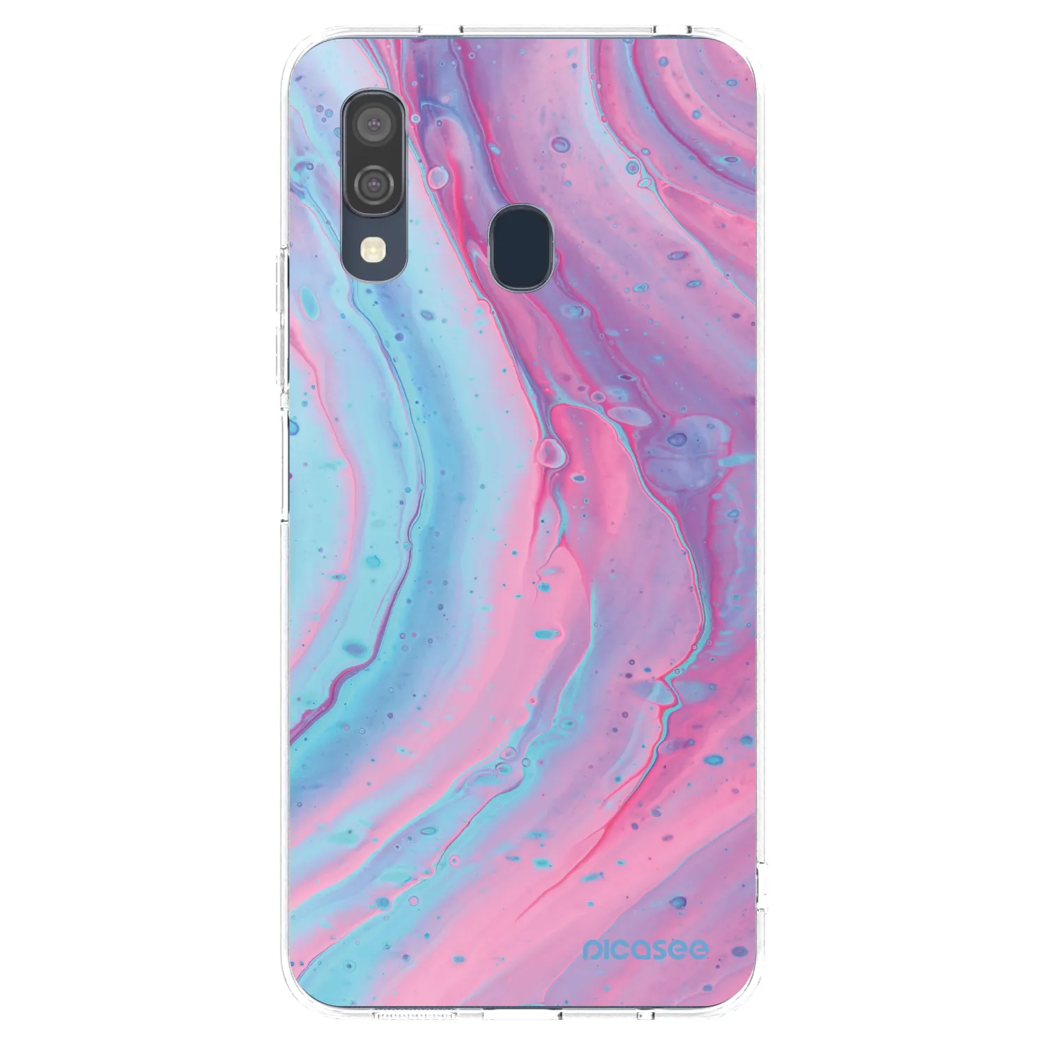 Picasee silikonski prozorni ovitek za Samsung Galaxy A40 A405F - Pink liquid