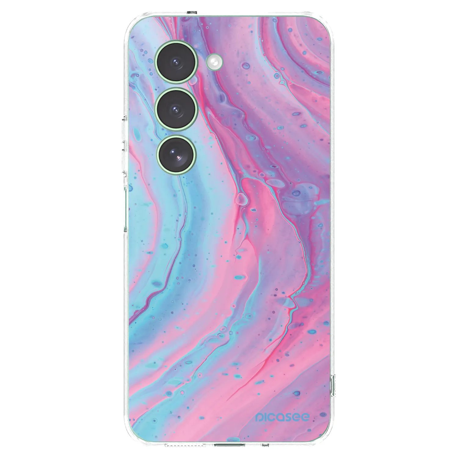 Picasee silikonski prozorni ovitek za Xiaomi Redmi 15 5G - Pink liquid