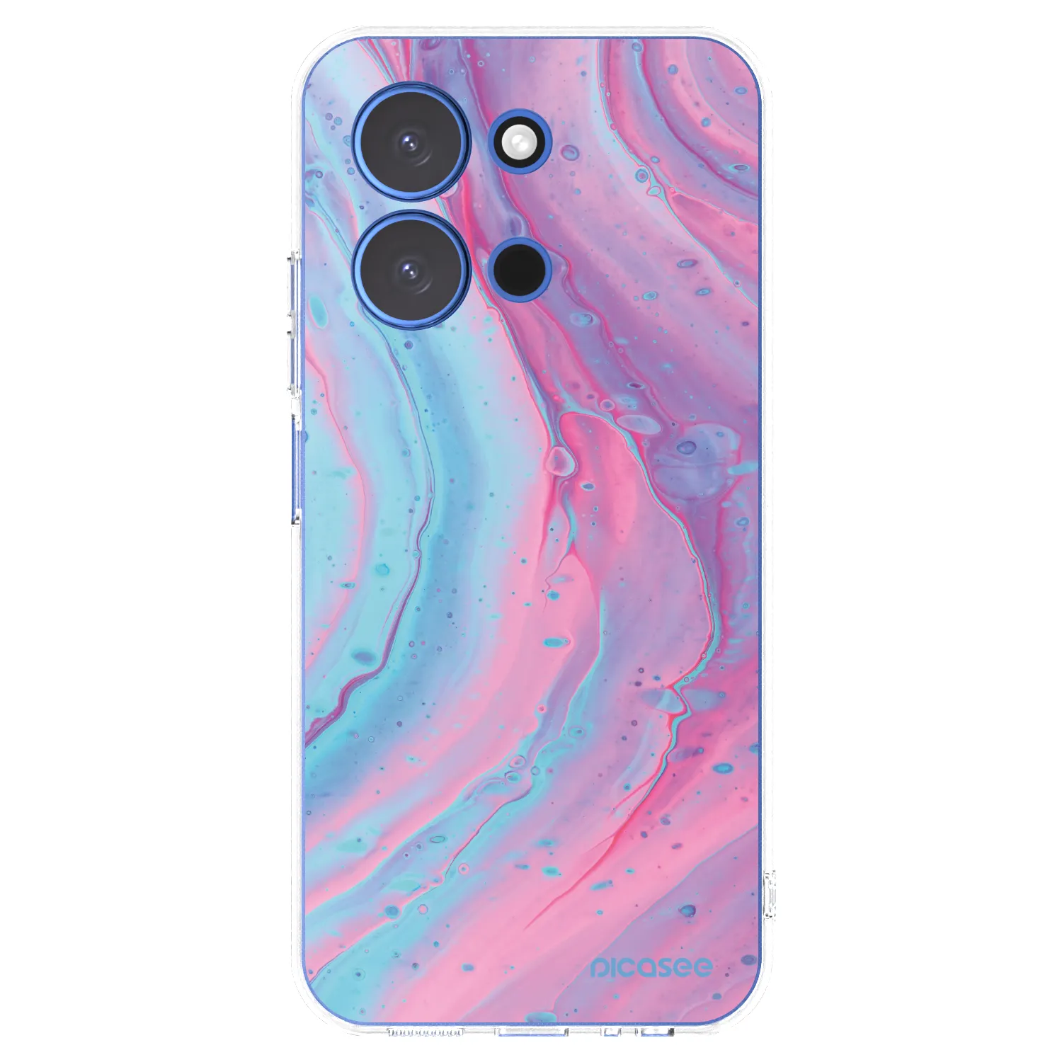 Picasee silikonski prozorni ovitek za Xiaomi Redmi 15C 4G - Pink liquid