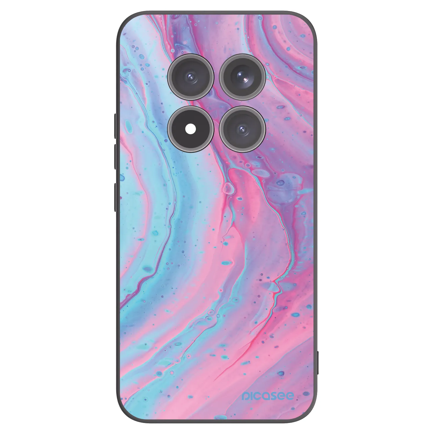 Picasee silikonski črni ovitek za Xiaomi Redmi Note 15 Pro+ - Pink liquid