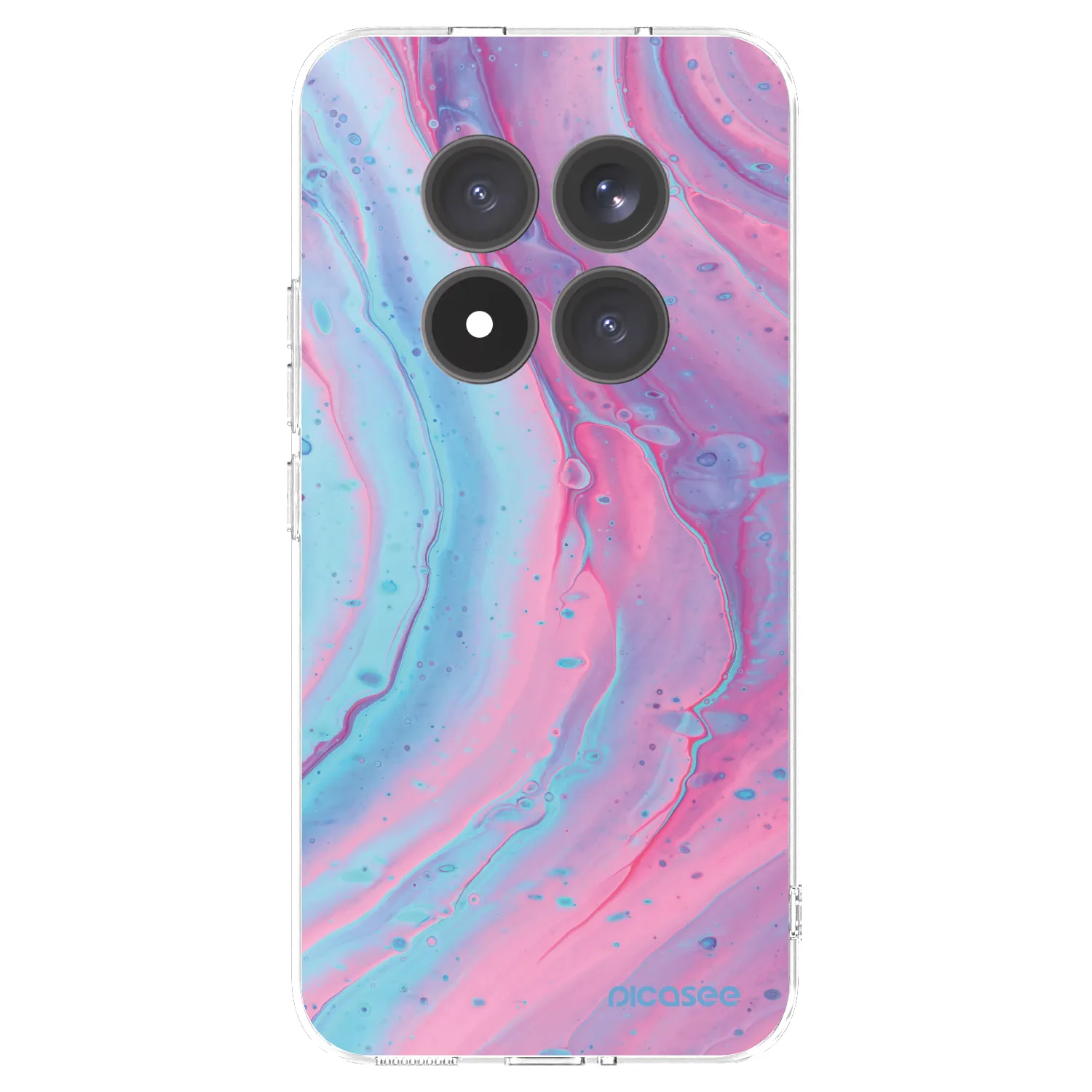 Picasee silikonski prozorni ovitek za Xiaomi Redmi Note 15 Pro+ - Pink liquid