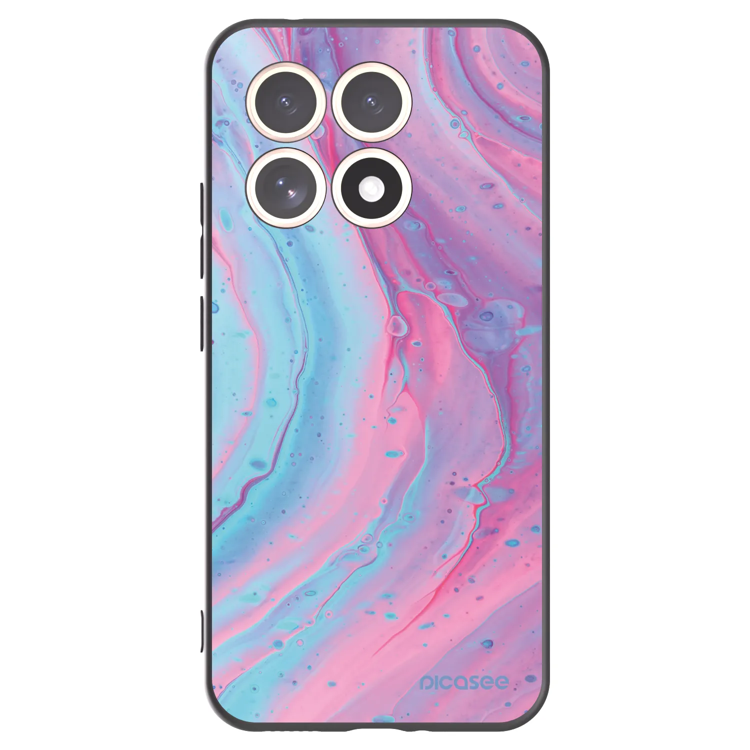 Picasee silikonski črni ovitek za Xiaomi 15T - Pink liquid