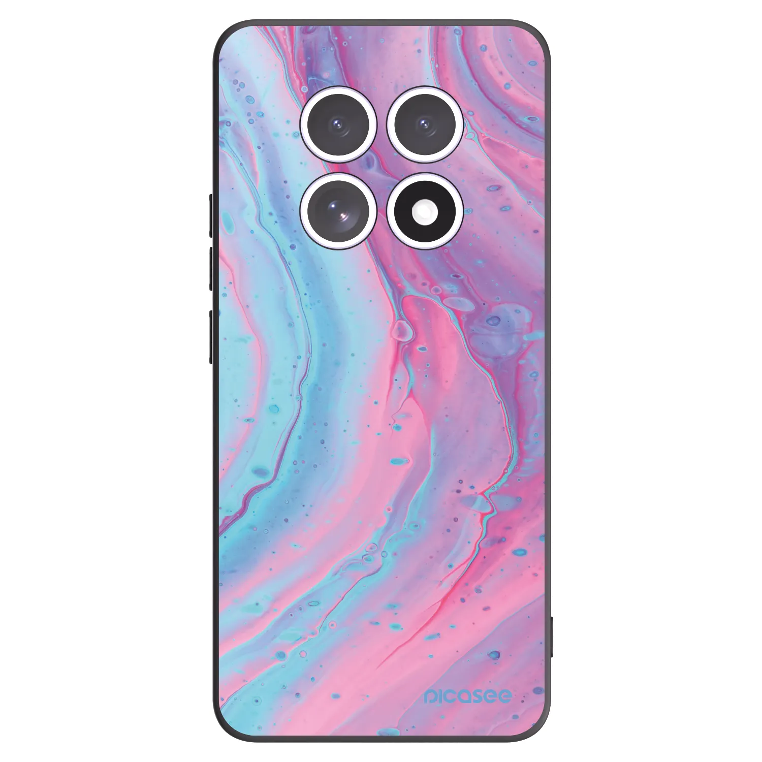 Picasee silikonski črni ovitek za Xiaomi Redmi Note 15 - Pink liquid