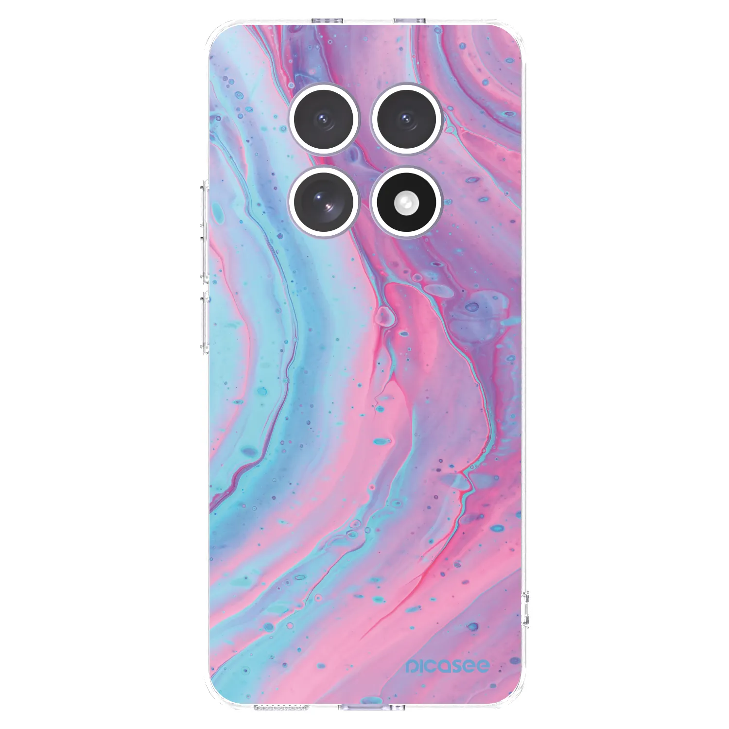 Picasee silikonski prozorni ovitek za Xiaomi Redmi Note 15 - Pink liquid