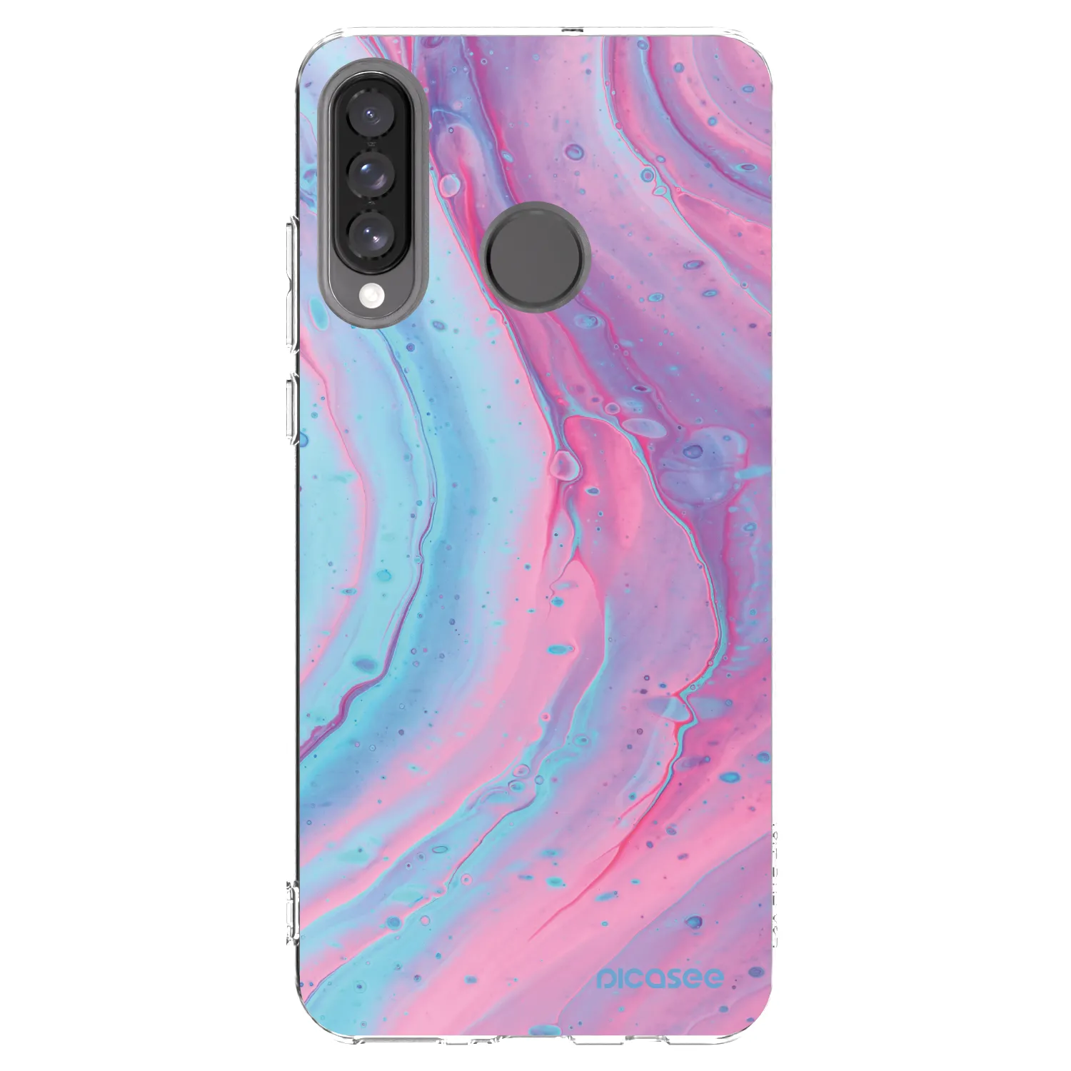Picasee silikonski prozorni ovitek za Huawei P30 Lite - Pink liquid
