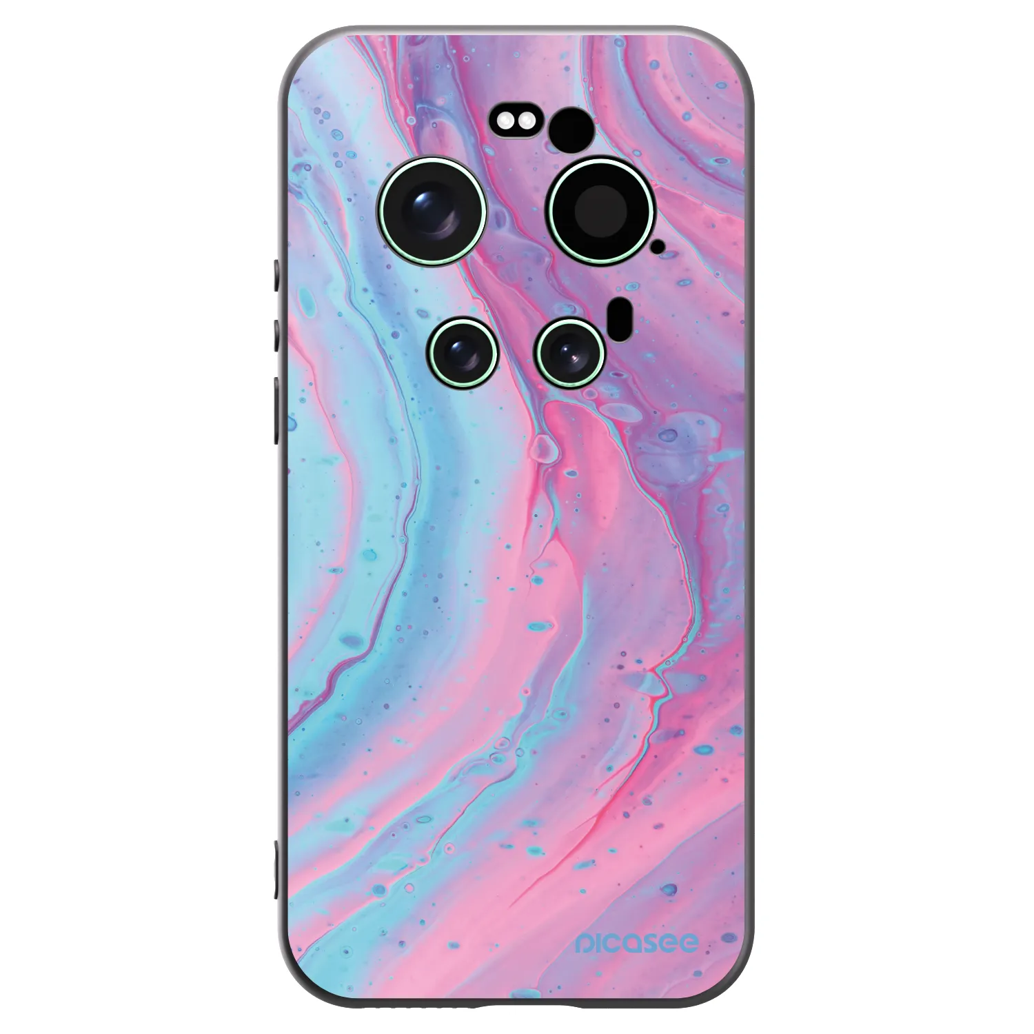 Picasee silikonski črni ovitek za Xiaomi 17 Ultra - Pink liquid