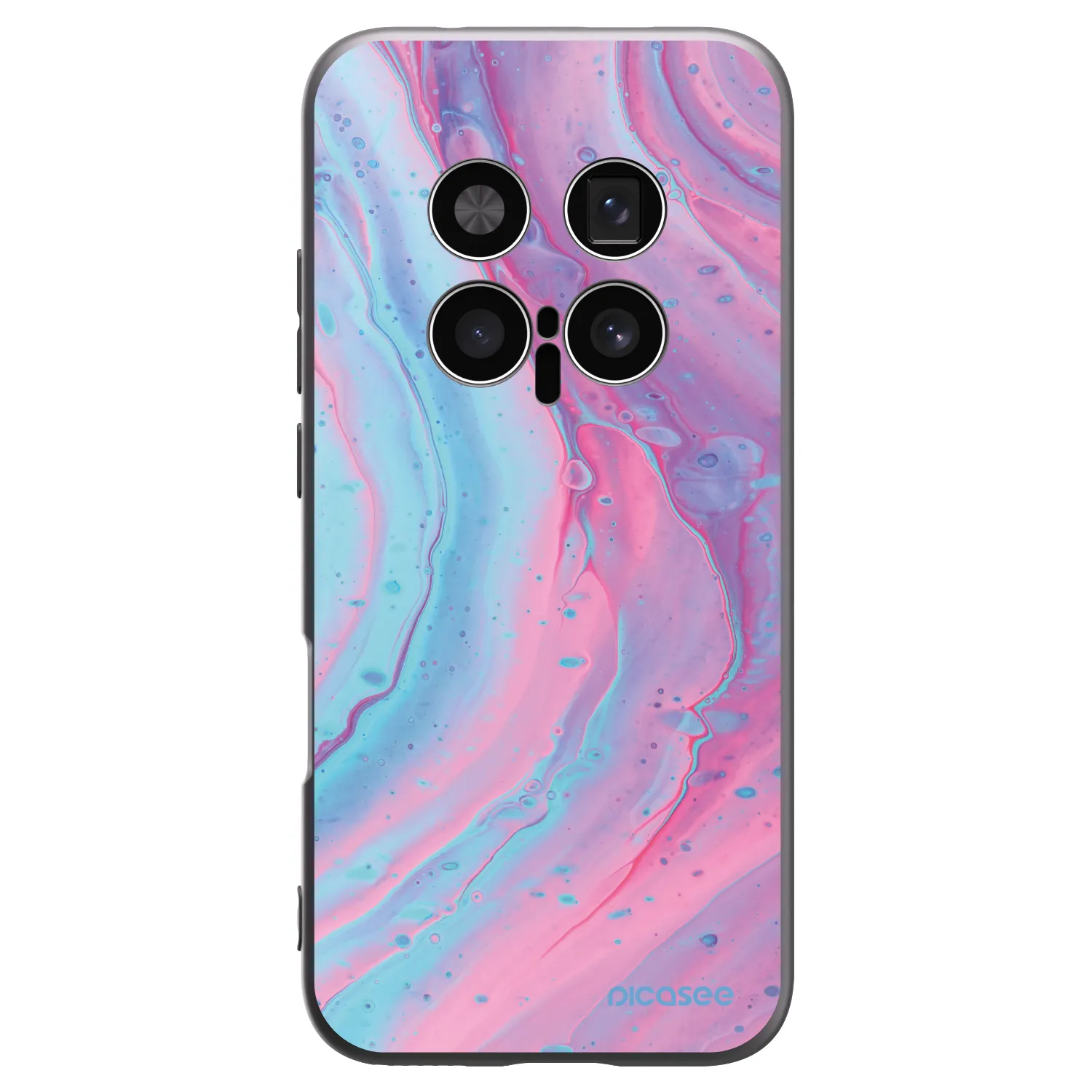 Picasee silikonski črni ovitek za Honor Magic8 Pro 5G - Pink liquid