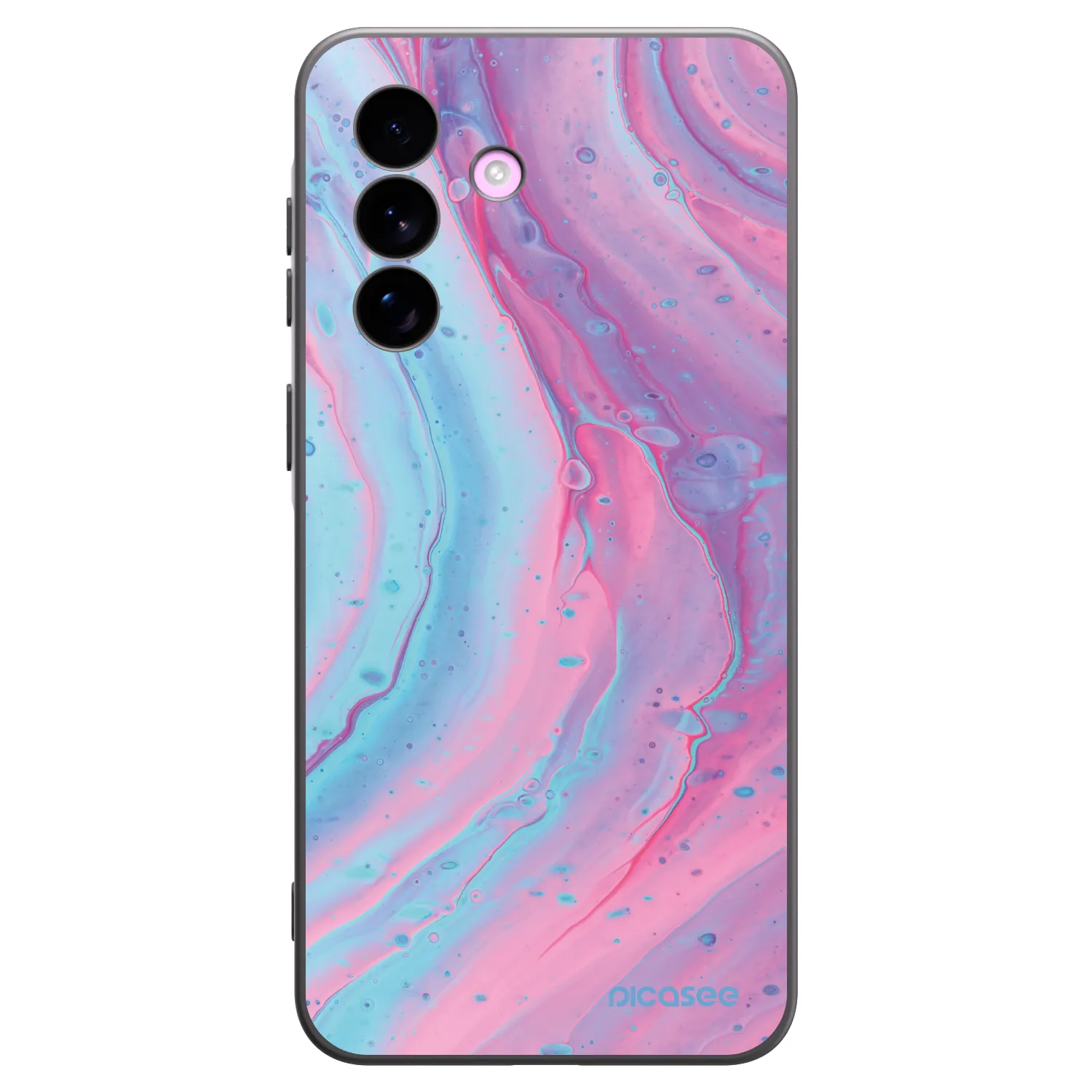 Picasee silikonski črni ovitek za Samsung Galaxy A57 5G - Pink liquid