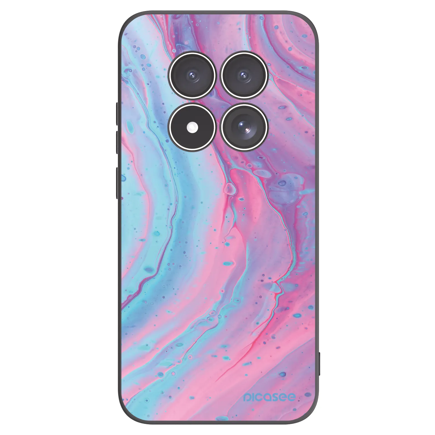 Picasee silikonski črni ovitek za Xiaomi Redmi Note 15 Pro 5G - Pink liquid