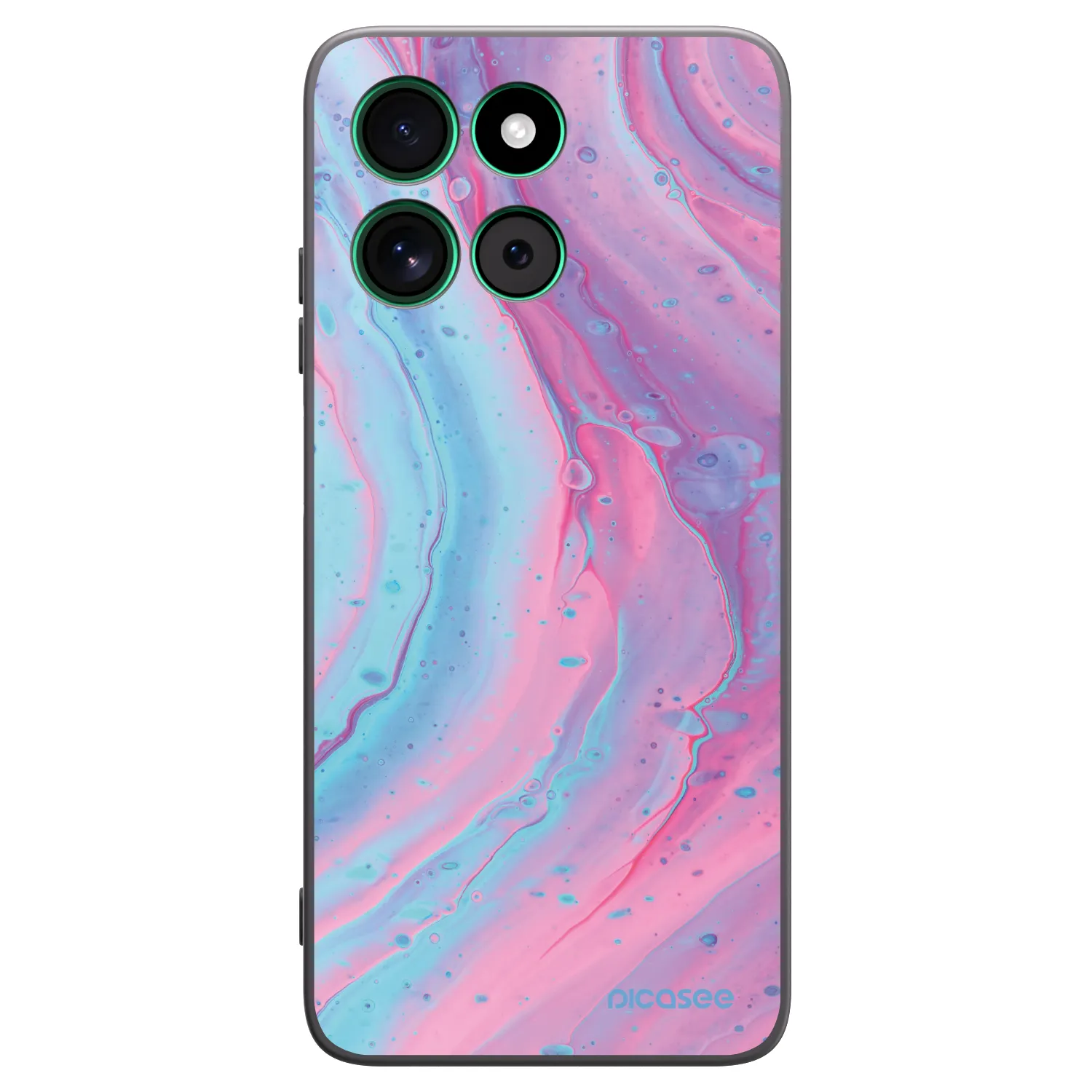 Picasee silikonski črni ovitek za Motorola Moto G57 Power - Pink liquid