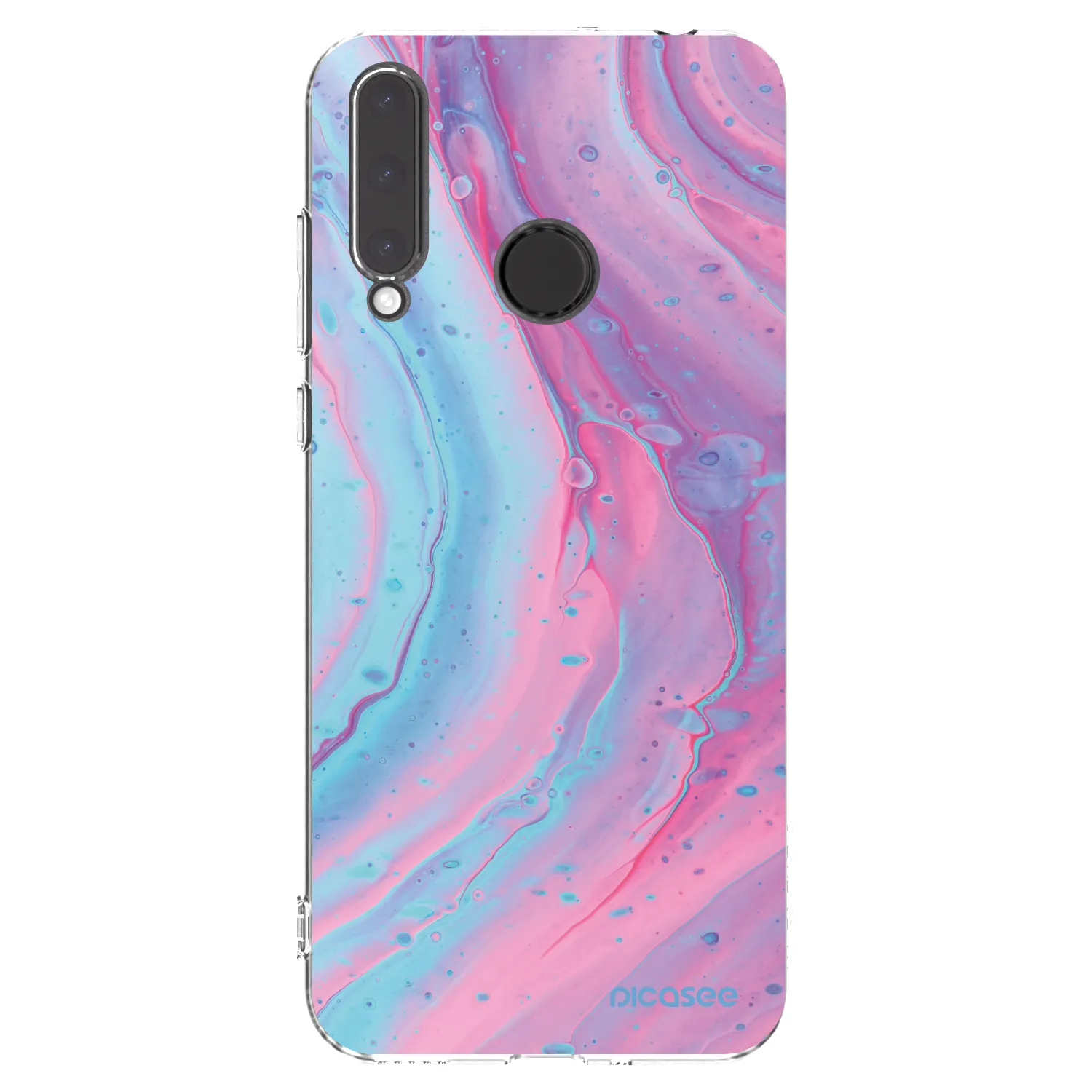 Picasee silikonski prozorni ovitek za Honor 20 Lite - Pink liquid