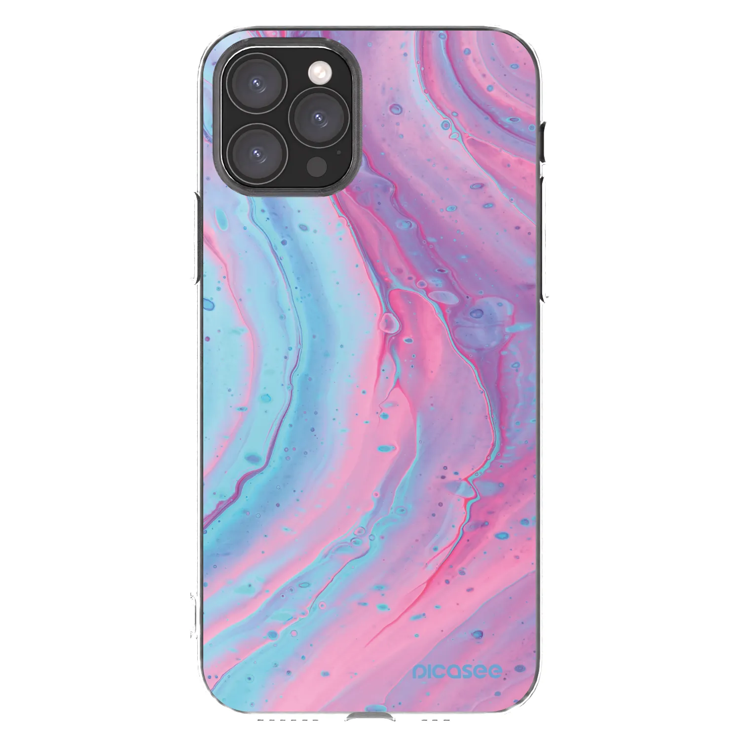 Picasee silikonski prozorni ovitek za Apple iPhone 11 Pro - Pink liquid