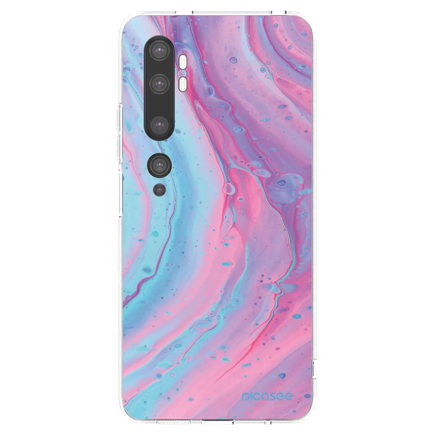 Picasee silikonski prozorni ovitek za Xiaomi Mi Note 10 (Pro) - Pink liquid