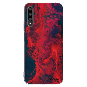 Picasee silikonski prozorni ovitek za Honor 9X Pro - Organic red