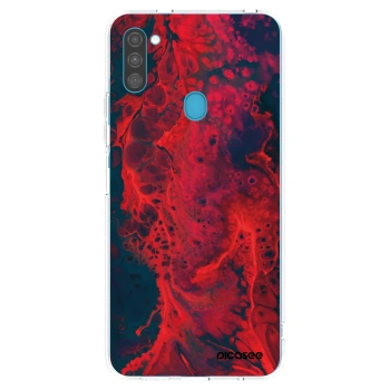 Picasee silikonski prozorni ovitek za Samsung Galaxy M11 - Organic red