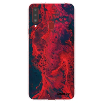 Picasee silikonski prozorni ovitek za Samsung Galaxy A20s - Organic red