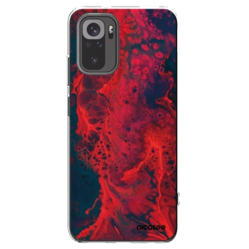 Picasee silikonski prozorni ovitek za Xiaomi Redmi Note 10 - Organic red