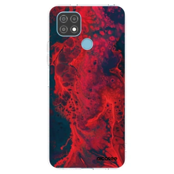 Picasee silikonski prozorni ovitek za Realme C21 - Organic red
