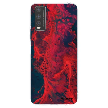 Picasee silikonski prozorni ovitek za Vivo Y20s - Organic red