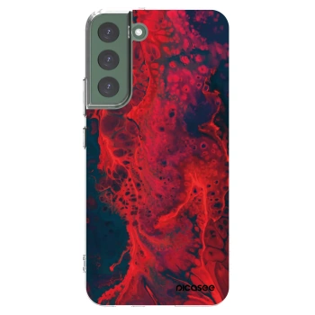 Picasee silikonski prozorni ovitek za Samsung Galaxy S22+ 5G - Organic red