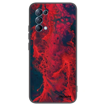 Picasee silikonski črni ovitek za OPPO Reno 5 5G - Organic red
