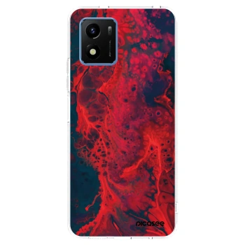 Picasee silikonski prozorni ovitek za Vivo Y01 - Organic red