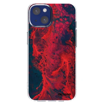 Picasee silikonski prozorni ovitek za Apple iPhone 14 - Organic red