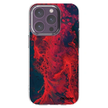 Picasee silikonski prozorni ovitek za Apple iPhone 14 Pro - Organic red