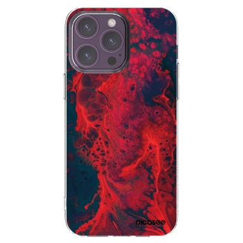 Picasee silikonski prozorni ovitek za Apple iPhone 14 Pro Max - Organic red