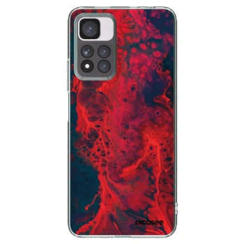 Picasee silikonski prozorni ovitek za Xiaomi Redmi Note 11 Pro+ 5G - Organic red