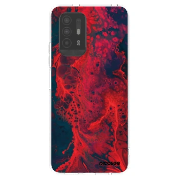 Picasee silikonski prozorni ovitek za OPPO A94 5G - Organic red